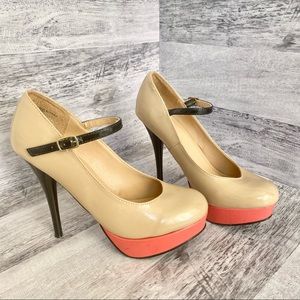 Mossimo Tan/Nude Stiletto Platform Heels Size 7.5